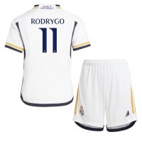 Real Madrid Rodrygo Goes #11 Heimtrikotsatz Kinder 2023-24 Kurzarm (+ Kurze Hosen)